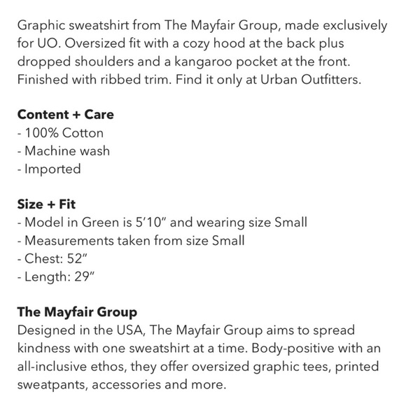 Mayfair Group Athletic Club Hoodie Size Extra Small - Picture 3 of 3